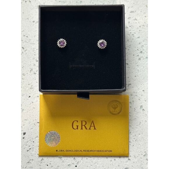 unknown Jewelry - Moissanite Stud Earrings 0.4ct 925 Sterling Silver w/ GRA Certification Card